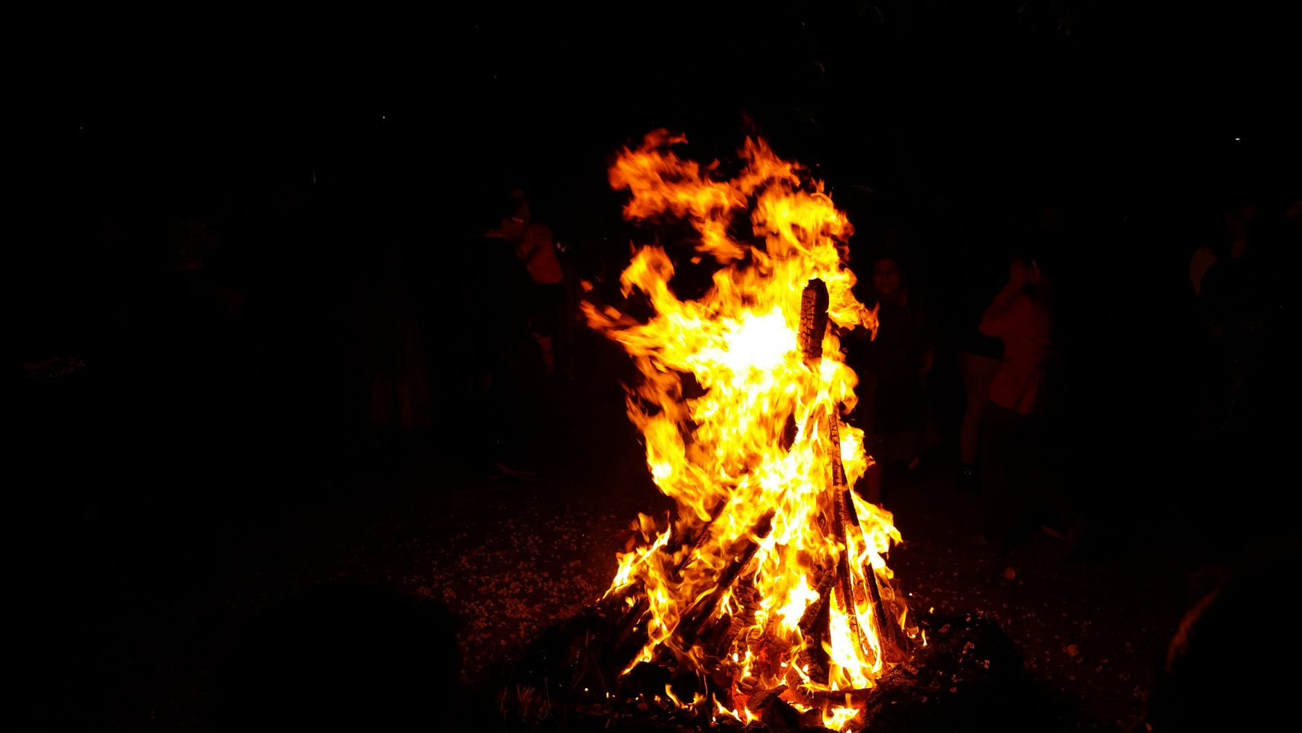 blaze blazing bonfire burn